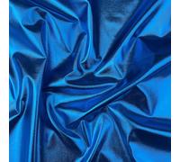 Metallic Foil Fabric 4 Way Stretch Poly Spandex Solid Plain Coloured Shiny Dancewear Sportswear Clothing Fabric Material | 60" - 150 cm Wide (per Half Metre, Turquoise Blue)