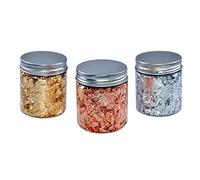 Metallic Foil Flakes Imitation Silver Gold Foil Chips Flakes Decal Decoration Nails Arts Sticker for Painting Silicone Molds for Baking