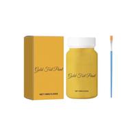 Metallic Foil Paint High Sheen Gold Leaf Coating For Home Décor & Furniture Ups Water Based 8oz Exclusive 60ml Htw136 (Yellow, 8x4.6cm)