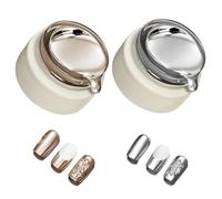 Metallic Gel Nail Polish 2Pcs - 8ML Chrome Gel Polish with 3D Mirror Effect for Nail Art, Flower & Lines Drawing, Manicure