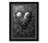 Metallic Geometry Industrial Framed Wall Art Print A3 (42×29.7cm) Black, Wall Decor for Living Room, Bedroom, Office & Home, Ready to Hang, Art Gift