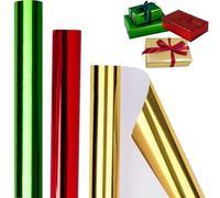 Metallic Gift Wrapping Paper,Special and Shine Decor for Holiday Wedding Birthday Xmas Party Gift Wrapping,Solid Color Foil paper 3 Rolls,43CM width 3M Length Each