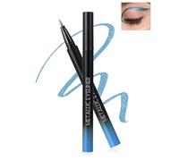 Metallic Glitter Liquid Eyeliner, Light Blue Diamond Glitter Eyeliner Pen, Waterproof, Long-Lasting Smudge-Proof, Ultra Fine Feather, Highly Pigmented Smooth Liquid Eye Pencil Makeup for Women 03#