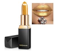 Metallic Glitter Lustrous Lipstick, High Impact Lipcolour with Moisturising Creamy Formula, Luxurious Waterproof Long Lasting Not Stick Cup Lip Tint, #1