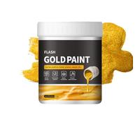 Metallic Gold Acrylic Paint - Liquid Golden Aluminum Painted - Gold Paintings | Fast Drying Non Failed Metallic Gold Metallic Acrylic | Easy To Apply Art Paints For Wood,