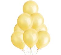 SHATCHI Metallic Gold 10 Pack, Large 12 Inch Thick Latex Biodegradable Helium Party Birthday, Wedding, Baby Shower, Valentine's Day Events Decoration for Balloon Arch Garland, 10pcs