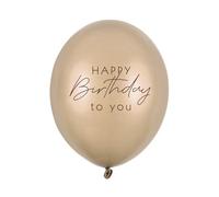 Metallic Gold Birthday Balloons - Elegant Party Decor for Kids, Adults, Milestone Birthdays & Celebrations 6 Pack
