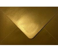 Metallic Gold Greeting Card Envelopes to Fit A5 Greetings Card or A4 Card Fold in Half for Invitation Wedding Birthday Party Crafts 152x216mm - 50 Envelopes (Metallic Gold)