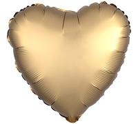 Metallic Gold Heart Satin Foil Balloon - 1 Pc