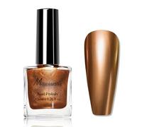 Metallic Gold Nail Polish - Quick Dry Mirror Finish Chrome - Bronze Golden Breathable Long Lasting - No Chip No Bake for Nail Art
