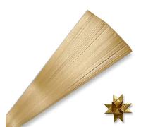 Metallic Gold Paper Strips for Weaving Projects (Single Color Packs). Paper Strips for Moravian Stars, German Stars and Froebel Stars. 50 Strips per Pack (1 x 25 inch)