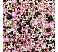 Metallic gold pink black white Sprinkles for cupcake cookies cake toppers pearls 100s and 1000s new year decoration topper sprinkle mix blend POP FIZZ CLINK