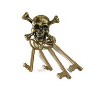 Metallic Gold Pirate Skeleton Keys - Vintage Style, Perfect Props for Treasure Chests, World Book Day, DIY Projects, Themed Parties, & More Halloween Halloween