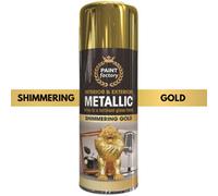 Metallic Gold Premium Gloss Shimmer Finish Multi Surface Decorative Base Coating Wood Metal Plastic 400Ml 1751Pr