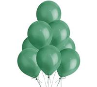 SHATCHI Metallic 25 Pack, Large 12 Inch Thick Latex Biodegradable Helium Party Birthday, Wedding, Baby Shower, Valentine's Day Events Decoration for Balloon Arch Garland, Dark Green, 25pcs