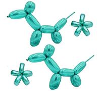Metallic Green Balloons - 260q Twisting, Chrome Modelling, Animal Making for Kids, Clown, Birthday, Wedding Party Decoration - 25 Pack