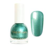 Metallic Green Nail Polish, Nail Varnish Quick Dry, Long Lasting High Gloss No Chip - No Need UV Lamp Metal Mirror Chrome Holographic Green Nail Varnish - Women Manicure At Home DIY