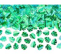 Metallic Green Tropical Leaves Table Confetti 15g