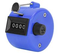 Metallic Handheld Counter, Resettable Tally Clicker with Color Options and Large Digit Display for Data Statistics (Blue)