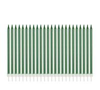 Metallic Happy Birthday Candles Tall Birthday Cake Candles Holders Long Thin Cupcake Candles Topper for Wedding Party Decoration (24pcs) (Metallic Green)