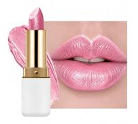 Metallic Hot Pink Glitter Lipstick,TransferProof Pale Pink Diamond Lipstick,High Impact Shimmer Lipcolor,Moisturizing Non-Sticky High Pigmented Lip Makeup for Women,Lip Makeup Gift(07Light Pink)