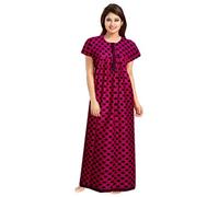 Metallic India Women Cotton Nighty Gown Sleepwear Nightwear Maxi Soft Night Suit Cotton Printed (Multicolored)