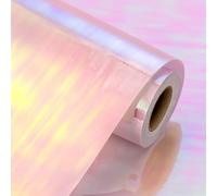 Metallic Iridescent Wrapping Paper - 17Inch x 33Feet - Girly Pink Iridescence Holographic Pattern Girls Fairy Gift Wrap Present Paper for Birthday Wedding Bridal Shower Valentine's Day Mother's Day