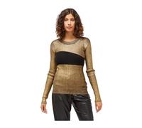 Metallic Knit Jumper - female - Custo Barcelona - Round-neck Knitwear - Yellow - XL - Knitwear XL