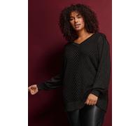 Metallic Knitted Jumper Evans Black 22-24