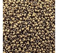 Miyuki 11 Round Japanese Rocailles Glass Seed Beads 11 Approximately 24 Gram 5 Inch Tube Metallic Light Bronze