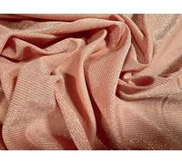 Metallic Lightweight Single Jersey Fabric, per metre - Lurex Sparkle - Pink & Light Gold