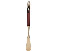 Metallic Lion Head Decorative Shoe Horn, Heavy Duty Wooden Skolyfter, Practical Shoe Spoon Accessory for Easy Wearing Shoes (Brown 58CM Small Lion Head