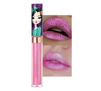 Metallic Lipstick Pink Glitter, Metal Sparkly Nude Longlasting, Diamond Shimmer Liquid Lipgloss, Highly Pigmented Lip Makeup, Smooth Non-stick Cup Lip Stain Gift for Women