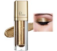 Metallic Liquid Glitter Eyeshadow - Long-lasting, waterproof, matte shimmer formula with high pigmentation and easy blendability. Includes a gold eyeliner pen for added sparkle