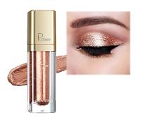 Metallic Liquid Glitter Eyeshadow - Long Lasting Waterproof Matte Shimmer - Highly Pigmented Sparkly Eye Shadow - Easy to Blend - with Eyeliner Pen - Glamorous Rose gold(16#)