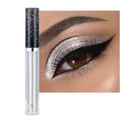 Metallic Liquid Glitter Eyeshadow Stick | Long-Lasting, Quick-Drying, Waterproof Shimmer Highlighter for Smokey & Sparkly Eyes | Beauty Cosmetics Eye Shadow Makeup for Women & Girls - White