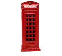 Metallic London Telephone Booth Sculpture, Telephone Booth of London Statue Made of Metal, Eye Catching, for Home Office Decoration for All Occasions, 15cm