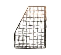 Premier Housewares Maison by Premier Mimo Wire Magazine Holder - Black/Rose Gold Finish