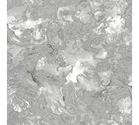 Metallic Marble by Debona Liquid Marble Silver Glitter Wallpaper (6335)
