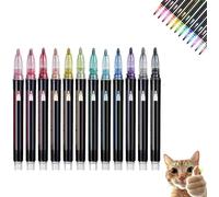 Metallic Marker Pen for Highlight, Double Line Outline Squiggles Metallic Glitter Pen for Drawing and Scribbling, Illuminate up on Magic Pen, Colored Markers, Highlighters, DIY Art, Birthday Gift