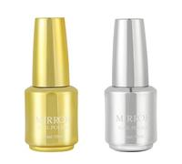 Metallic Nail Polish,2Pcs Metallic Nail Polish, 1.3x3.2 Inch Metallic Gel Nail Polish, Funny Diy Gold Nail Polish, Easy To Use Silver Nail Polish, For Nail Salon Or Beginner