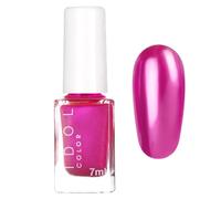 Metallic Nail Polish - Bright Pink Nail Varnish Quick Dry - High Gloss Mirror Chrome - Breathable & Long Lasting - No Bake, No Chip, Non-peelable