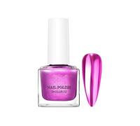 Metallic Nail Polish, Glossy Mirror Finish Chrome, Bronze Colors Nail Varnish Quick Dry, Magic Mirror Gel Effect for Nail Art, No UV Needed, Long Lasting for Women (Hot Pink)
