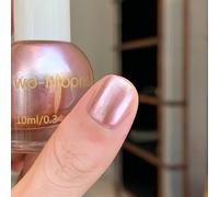 Metallic Nail Polish - Light Pink Nail Polish - Chip Resistant & Quick Dry Nail Varnish - Pearlescent Chrome Nail Varnish - Super Lustrous Romantic Shimmer Nail Art Varnish For Manicure