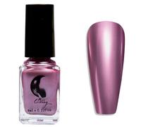 Metallic Nail Polish - Pink Purple Shade Nail Varnish - Mirror Chrome nail Polish - Shiny Gloss Nail Varnish Quick Dry - 60 Seconds Breathable nail polish - Non Chip Long Lasting Nail Polish Smooth