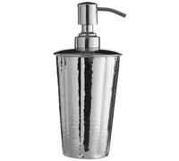 Metallic Nickel Finish Lotion Dispenser Hammered Surface, 450ml