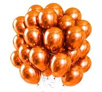Metallic Orange Balloons 100 x 12inch Balloons Garland Glossy Metallic Balloons Round Birthday Party Balloons for Engagement Weddings Baby Showers, Christmas - Latex Balloons - Concept4u