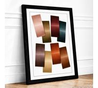 Metallic Palette Modern Framed Wall Art Print A4 (29.7×21cm) Black, Wall Decor for Living Room, Bedroom, Office & Home, Ready to Hang, Art Gift