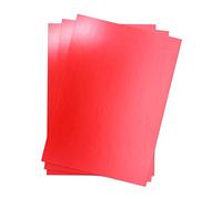 Metallic paper DIN A4 21.0 x 29.7 cm - Red Metallic - 15 pieces - glossy craft paper 90 g m² - White back - for invitations, weddings