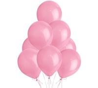 Metallic Pink Balloons 10 Pack, Large 12 Inch Thick Latex Biodegradable Helium Party Balloons for Birthday, Wedding, Baby Shower, Valentine's Day Events Decoration for Balloon Arch Garland